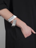 Wait here.  Help is on the way.   wide silver cuff