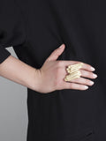 'jealous, much?' large gold ring