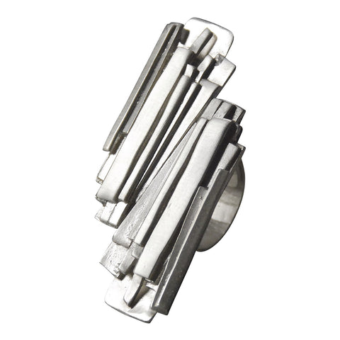 'jealous, much?' large silver ring