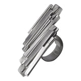 'jealous, much?' large silver ring
